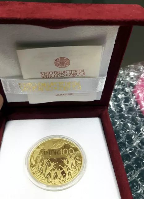 Vatikan PP 2021 Gold 100 EURO € Vaticano Oro Proof 100€ 799 Stück Goldmünze