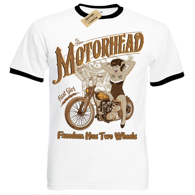 Motorhead T-Shirt biker pinup Mens RInger