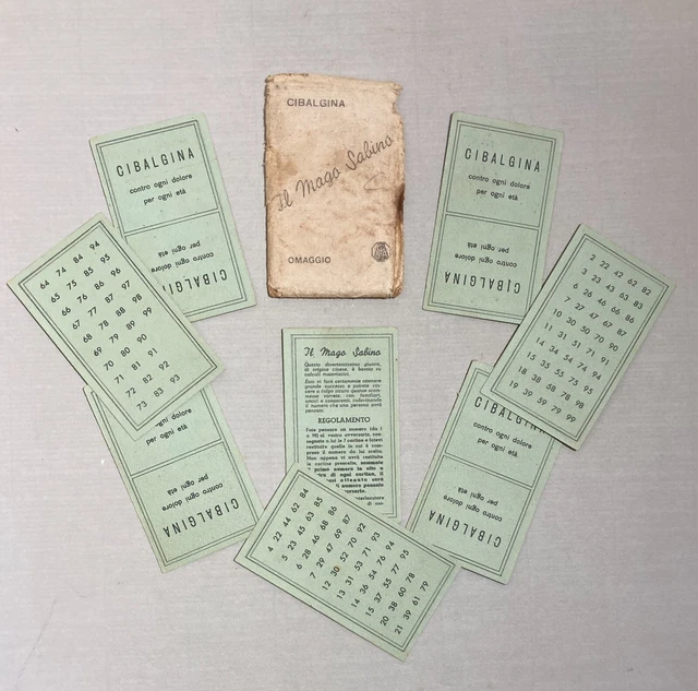 Medicina-Pubblicitaria Farmaceutica-Ciba-Cibalgina-Giochi Matematici-Mago Sabino