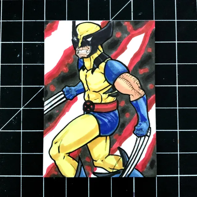 1 of 1! Extremely Rare Sketch Card of X-Men's Wolverine by Dante H Guerra!