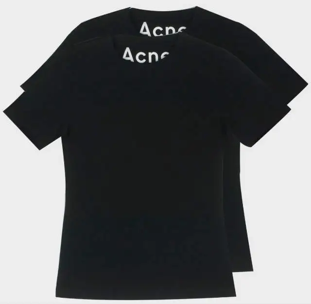 Acne Studios DORLA 2-PACK TEES PAW16 XS BLACK short sleeves T-shirt tops