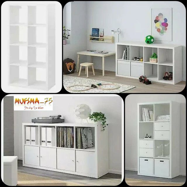 IKEA KALLAX 77x147 cm 8 Cubes Storage Unit - White £119.99 - PicClick UK