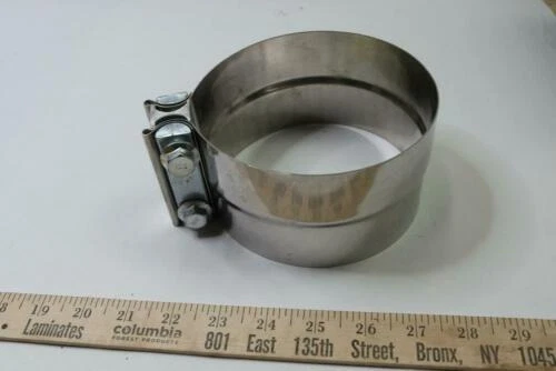 Exhaust Preformed Clamp Round Stainless Steel 5" EM19420
