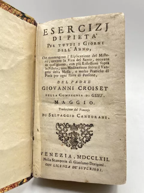 ESERCIZJ DI PIETÀ PER TUTTI I GIORNI DELL'ANNO Maggio  Croiset  1762 Santi