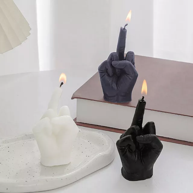 1Pcs New Middle Finger Shaped Model Scented Candles Funny Quirky Small Gifts WS