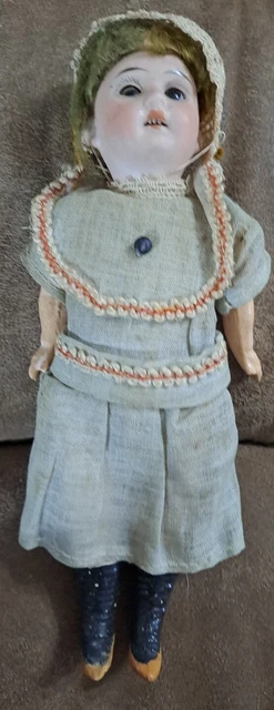 Antique German Bisque Doll 9 Inches