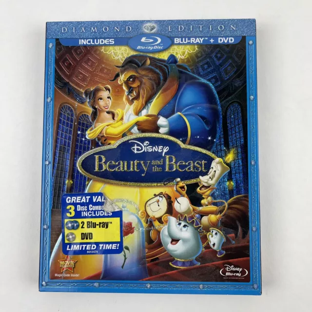 Beauty And The Beast Blu Ray DVD Diamond Edition Walt Disney Rated G