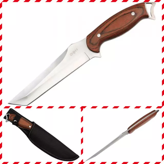 Jagdmesser BSH Fish Tanto Buschmesser Arbeitsmesser Gürtelmesser Messer Knife