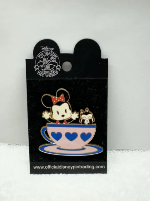 Disney Around The World Trading Pin Minnie And Figaro In Tea Cup 2004