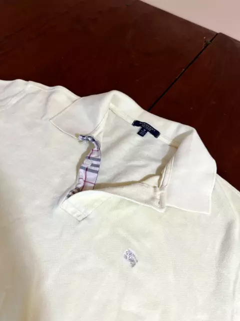 BURBERRY YELLOW NOVA Check Collar Polo Shirt 100% M Medium $39.99 ...