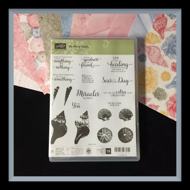 Stampin Up! SO MANY SHELLS Stamp Set & SAND & SEA DSP. ***NEW***