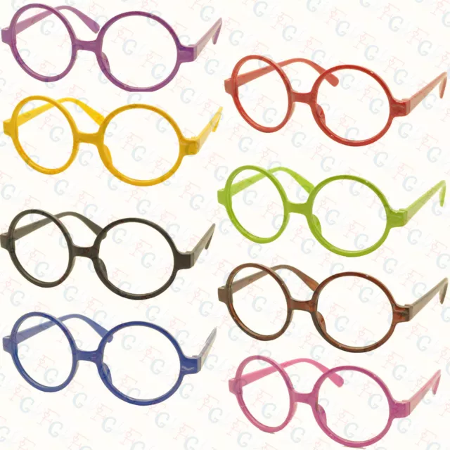 Harry Potter Wizard Costume Glasses Frames Geek Nerd Eyewear Round Shape NO LENS