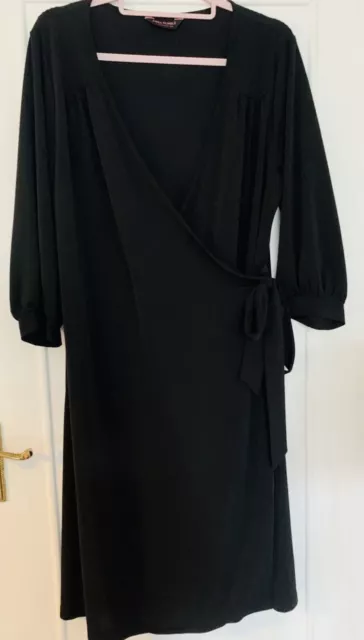 Ladies Stunning Anna Scholz Black Stylish Wrap Dress. Size UK 22 So Versatile