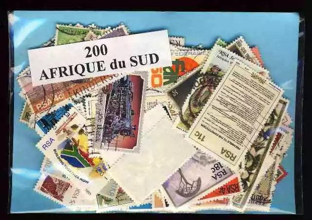 Afrique du sud - South Africa 200 timbres différents oblitérés used