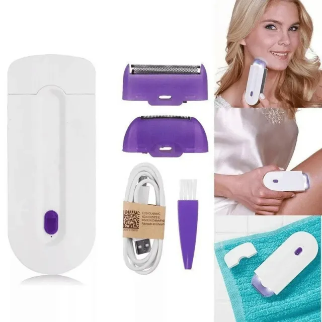 Kit de depilación indolora para mujeres cuerpo, cara, pierna, Bikini recargable