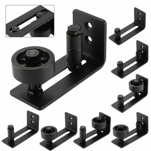 Sliding Barn Door Floor Guide Stay Roller Adjustable Wall Mount Hardware Kit US