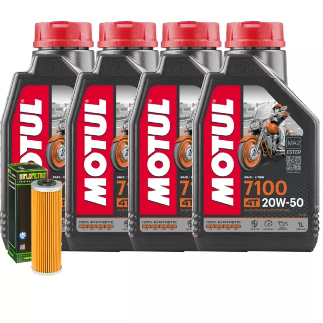 Set Entretien Huile Motul 7100 20W50 + Filtre pour Ducati 959 Panigale Corse