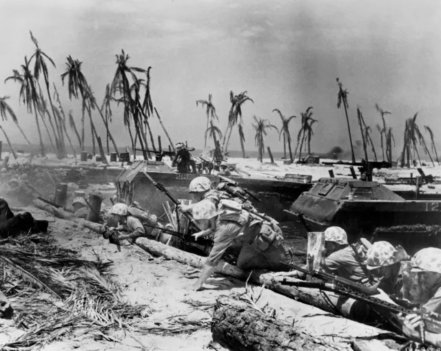 US Marines Invasion of Tarawa Operation Galvanic WWII WW2 5x7