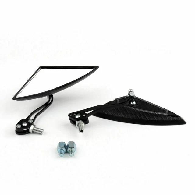 Motorcycle Scooter Side Rear View Mirrors Modification Mirror 8mm 10mm Carbon US