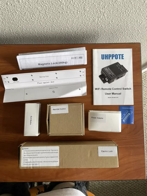 UHPPOTE Access Control Outswinging Door 600lb Electric Magnet Lock Kit w/ Remote