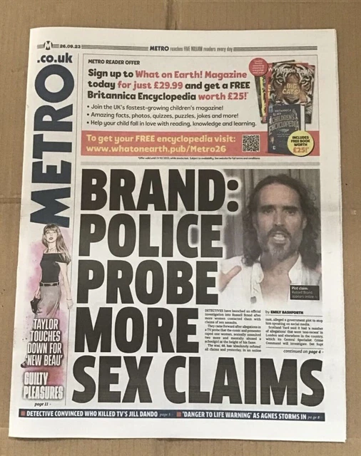 Metro Newspaper Tuesday 26th September 2023