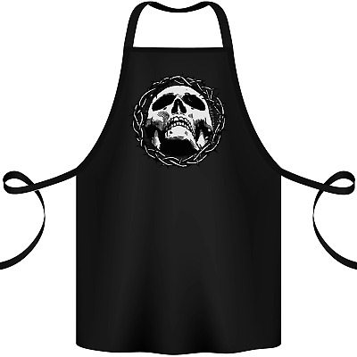 A Skull in Thorns Gothic Christ Jesus Cotton Apron 100% Organic