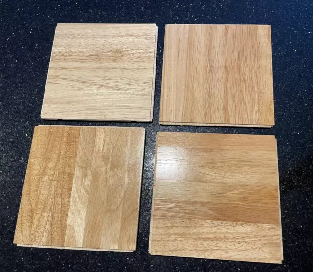 Azulejos de piso de madera maciza QUIK parquet 1 pie cuadrado (4) 6x6x5/16