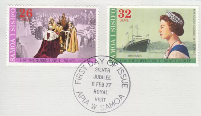 (69683) GB Samoa I Sisifo Used Queen Silver Jubilee 1977 ON PIECE