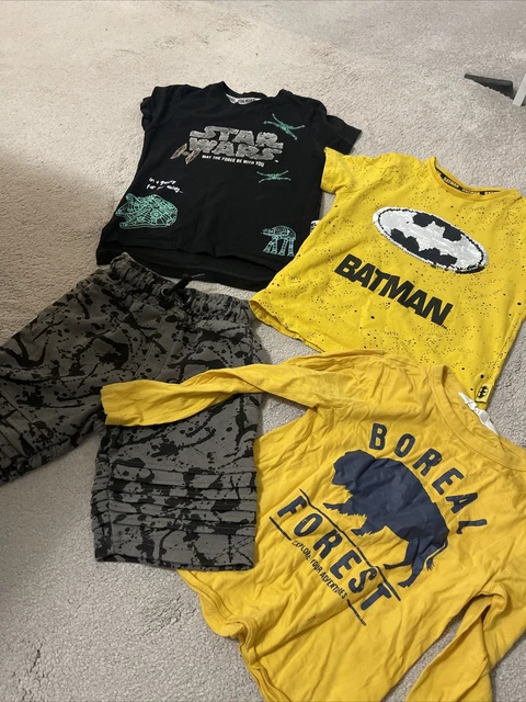 boys  bundle age 4-5 years tops, Shorts,  Batman Star Wars, Various Brands
