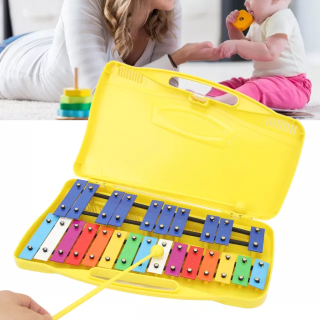 Musical Xylophone 25 Notes Toddler Aluminum Keys Xylophone With Yellow Box ECM