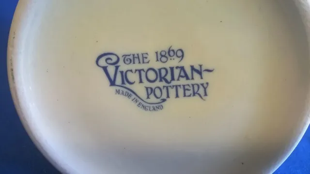 1869 Victorian Kitchen Pottery Co Preserve Pot Or Jam Jar Blue 3