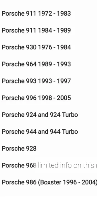 Porsche workshop manuals manual pdf download