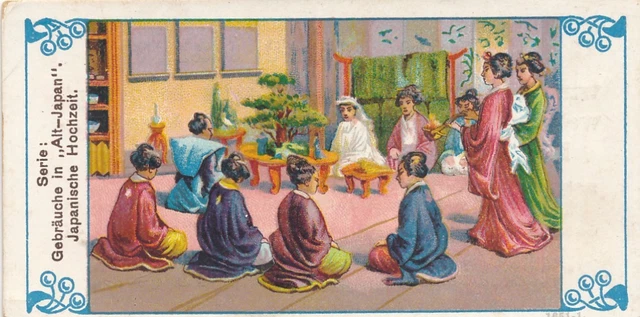 Nr 22923 Titze Kaffee Werbung Sammelbild Litho Japan Hochzeit Linz 4,5 x 9 cm
