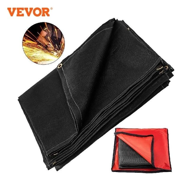VEVOR 8 x 10 Ft Welding Blanket Black Fiberglass Fire Retardant Blanket