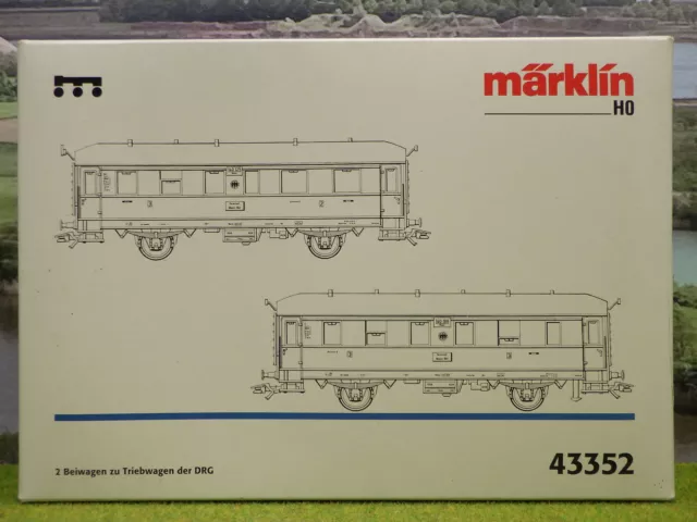 Märklin für Trix Express 43352 2x Beiwagen zu Triebwagen der DRG  (SP) K1830