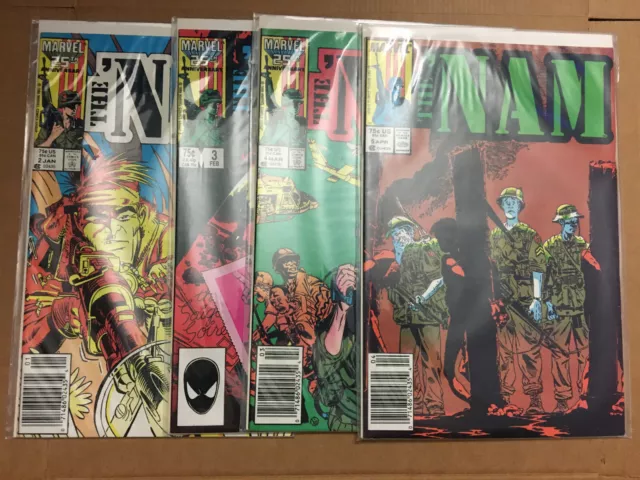 THE 'NAM Lot of 4 Comic Books (1986-1987) F/VF to VF