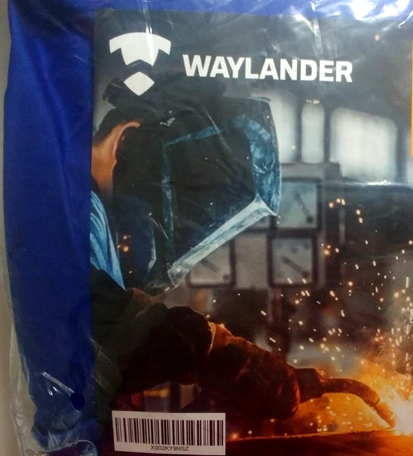 WAYLANDER NEW HYBRID FR COTTON AND LEATHER WELDING JACKET SIZE XXXL JC2650 Blue