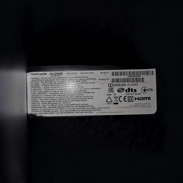 CARTE MÈRE TV Thomson modèle 43ud6406 EUR 28,00 PicClick FR