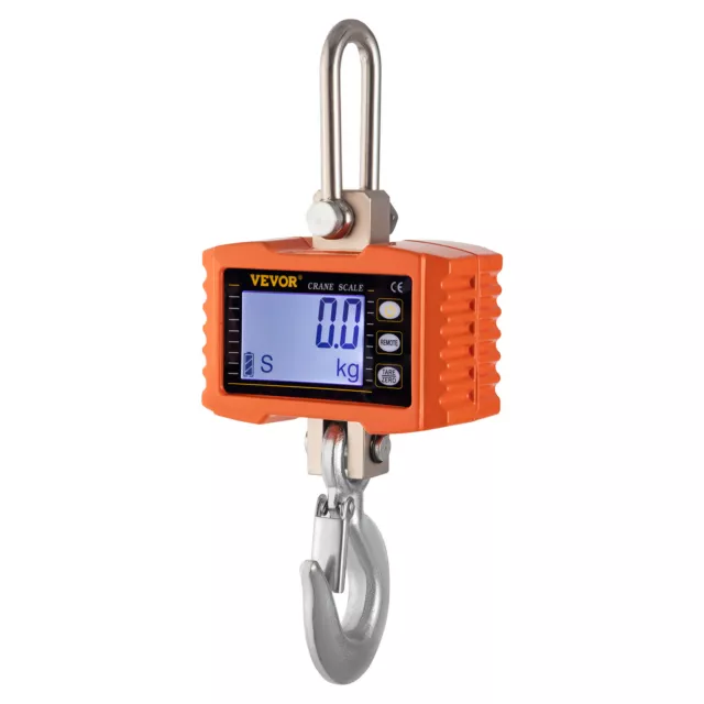 VEVOR 2200LBS/1000KG Hanging Scale LED Digital Industrial Heavy Duty Crane Scale