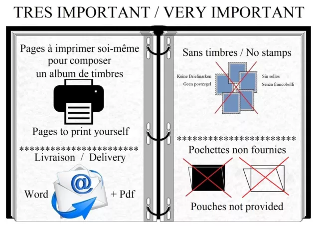 Album de timbres à imprimer soi-même EMISSIONS GENERALES 2