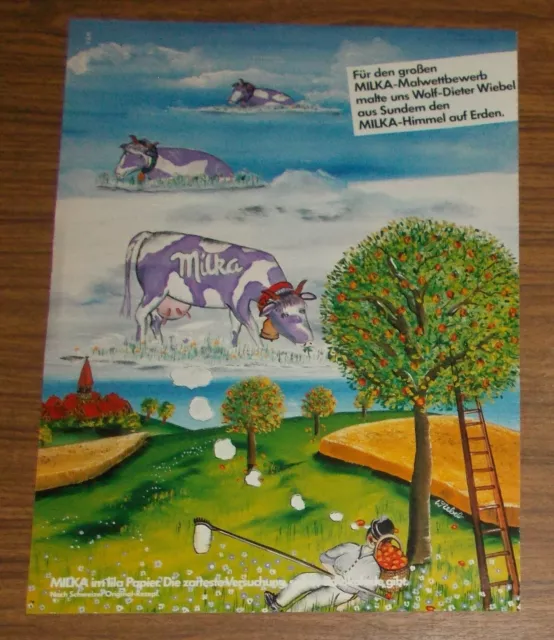 Seltene Werbung MILKA Lila Kuh - Der MILKA-Himmel auf Erden 1981