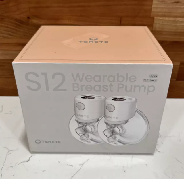 TSRETE S12 Wearable Electric Hands-Free Double Breast Pump 24mm - Green