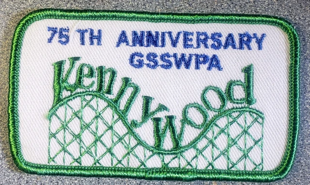 Kennywood 75th Anniversary Girl Scout Patch. Very Rare. Vintage. Free Shipping