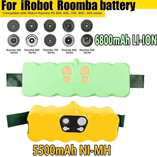 for iRobot Roomba 6800mAh 14.4V Akku Replacement 510 530 580 630 537 577 5.5Ah