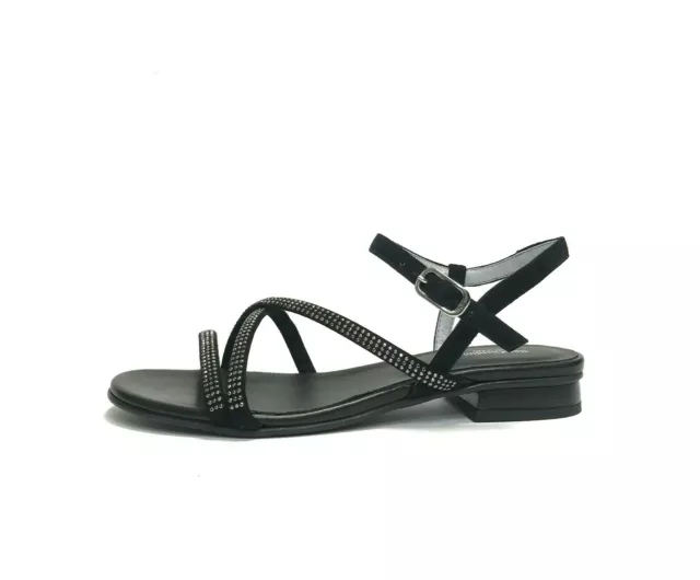 SCARPE DONNA NERO Giardini Sandali Bassi Eleganti E115530D Nero