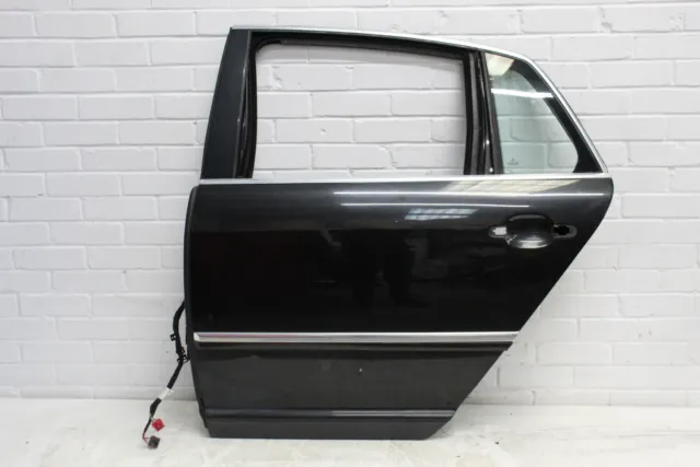 VW Phaeton 3D D1 NS Left Rear Door Skin Tarantella Black LR9V 3D4833055S