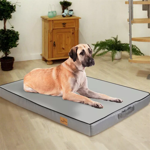 Jumbo Memory Foam Platform Dog Bed Orthopedic Pet Bed Mattress Kennel Crate Pad
