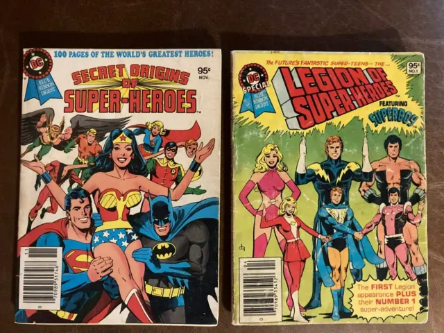 Vintage 1979/80 DC Blue Ribbon Digest Legion & Secret Origins of Super Heroes