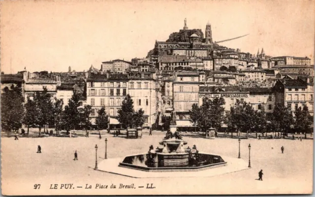 Postcard Le Puy La Place du Breuil France /Divided Back