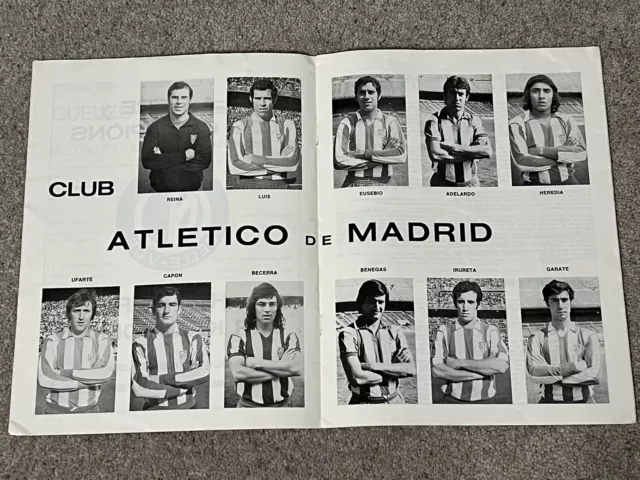 1974  European Cup Final - Atletico Madrid v Bayern Munich - Official Programme 2